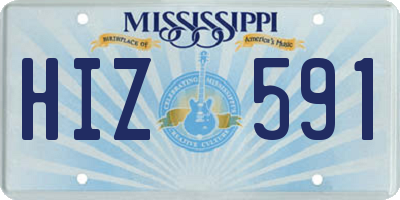 MS license plate HIZ591