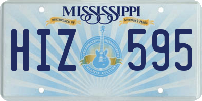 MS license plate HIZ595