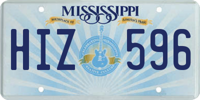 MS license plate HIZ596