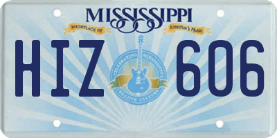 MS license plate HIZ606