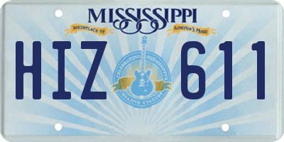 MS license plate HIZ611