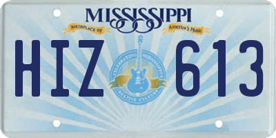 MS license plate HIZ613