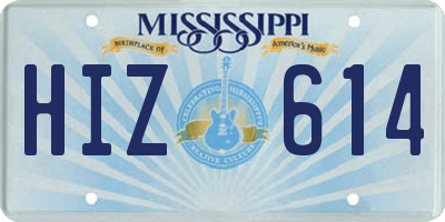 MS license plate HIZ614