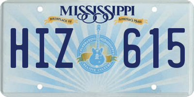 MS license plate HIZ615