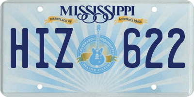 MS license plate HIZ622