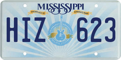 MS license plate HIZ623