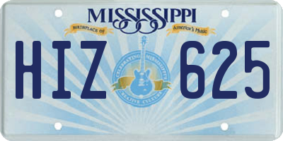 MS license plate HIZ625