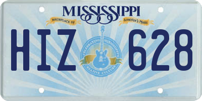 MS license plate HIZ628