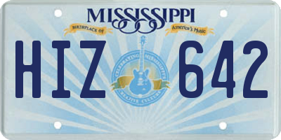 MS license plate HIZ642