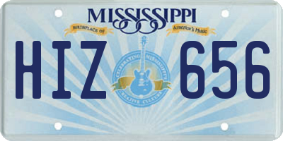 MS license plate HIZ656