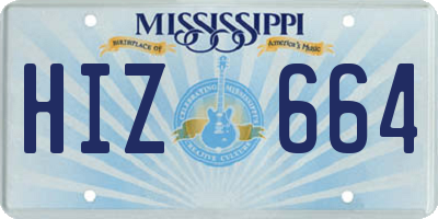 MS license plate HIZ664