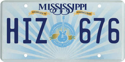 MS license plate HIZ676