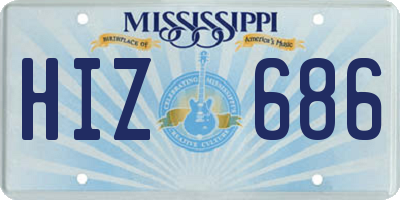 MS license plate HIZ686