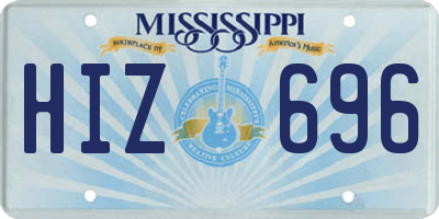 MS license plate HIZ696