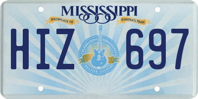 MS license plate HIZ697
