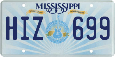 MS license plate HIZ699
