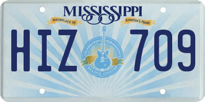 MS license plate HIZ709