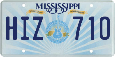 MS license plate HIZ710
