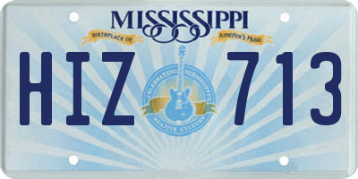 MS license plate HIZ713