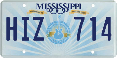 MS license plate HIZ714
