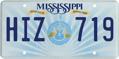 MS license plate HIZ719