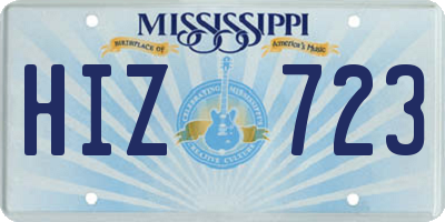 MS license plate HIZ723