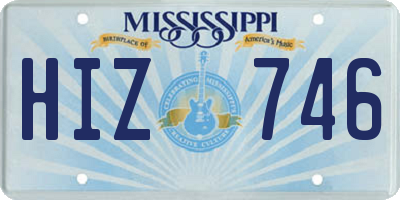 MS license plate HIZ746