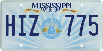 MS license plate HIZ775