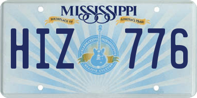MS license plate HIZ776