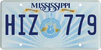 MS license plate HIZ779