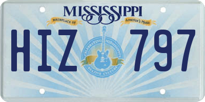 MS license plate HIZ797