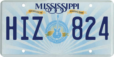 MS license plate HIZ824