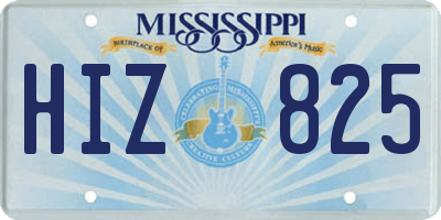 MS license plate HIZ825