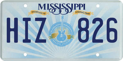 MS license plate HIZ826