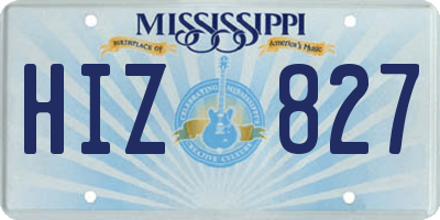MS license plate HIZ827