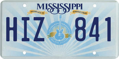 MS license plate HIZ841