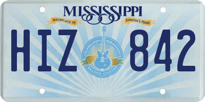MS license plate HIZ842