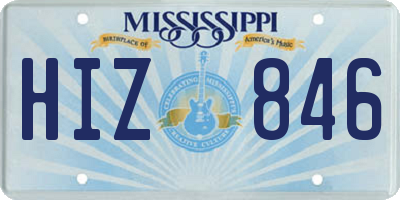 MS license plate HIZ846
