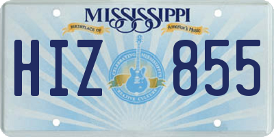 MS license plate HIZ855