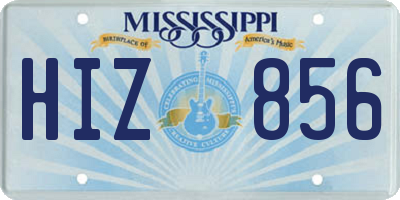 MS license plate HIZ856