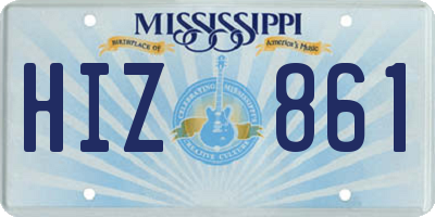 MS license plate HIZ861