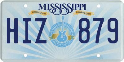 MS license plate HIZ879