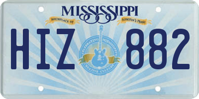 MS license plate HIZ882