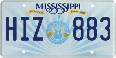 MS license plate HIZ883