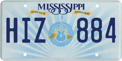 MS license plate HIZ884