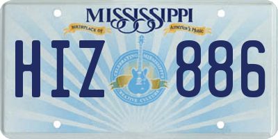 MS license plate HIZ886