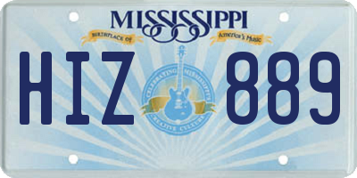 MS license plate HIZ889