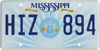MS license plate HIZ894