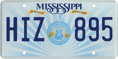 MS license plate HIZ895