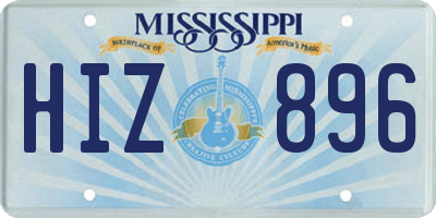 MS license plate HIZ896